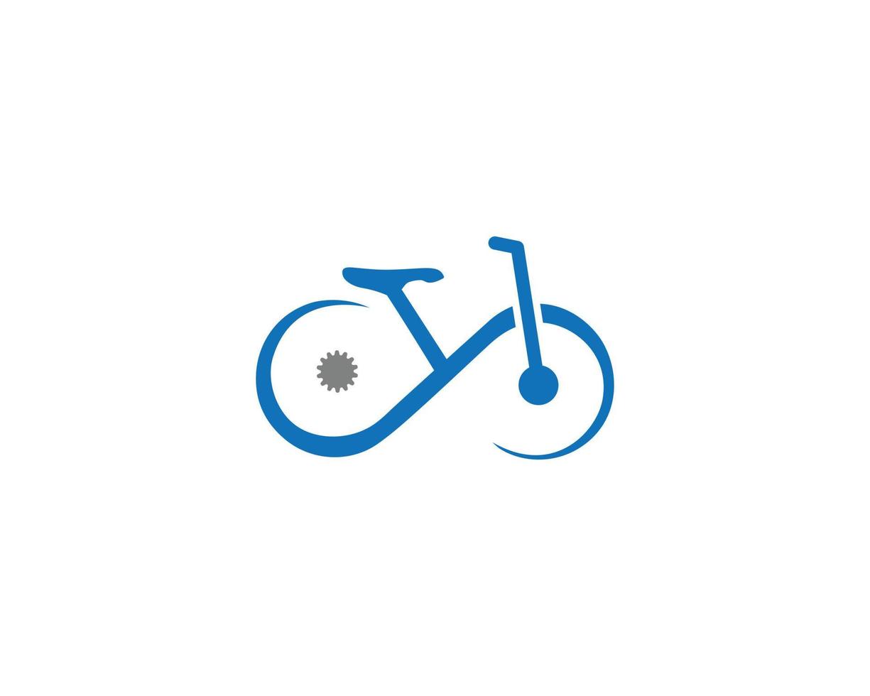 einfache minimalistische fahrrad- oder fahrradlogodesign-inspirationsvektorillustration. vektor