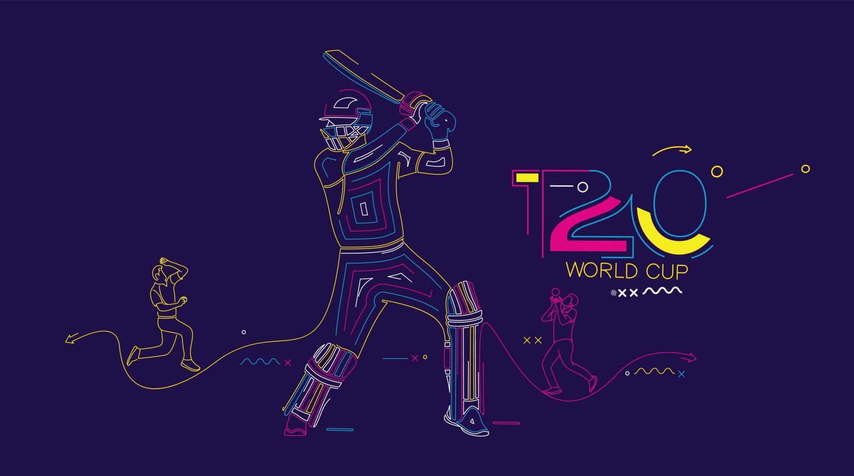 cricket mästerskap affisch, flygblad, mall, broschyr, dekorerad, baner design. vektor