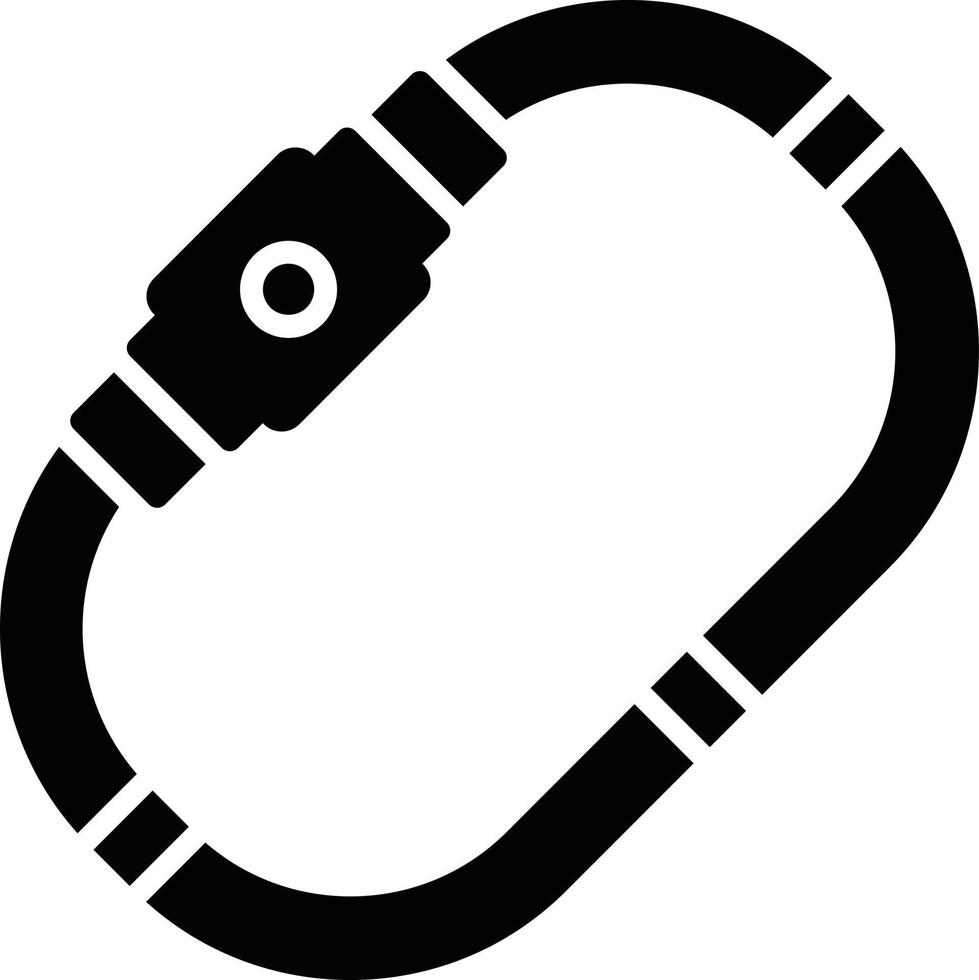 Karabiner kreatives Icon-Design vektor