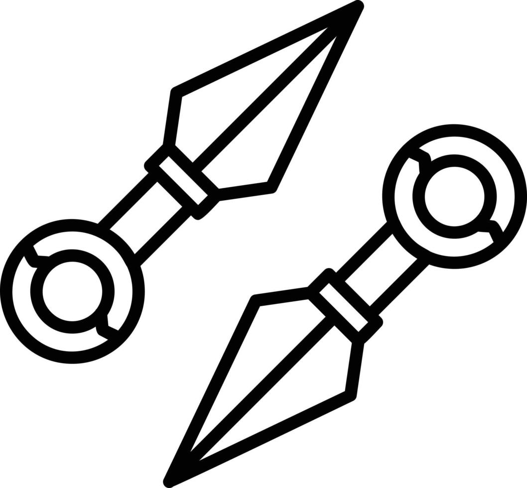 Kunai kreatives Icon-Design vektor