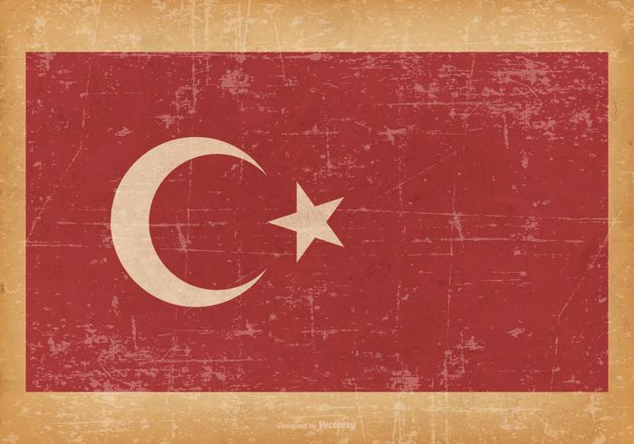 Grunge Flagge der Türkei vektor