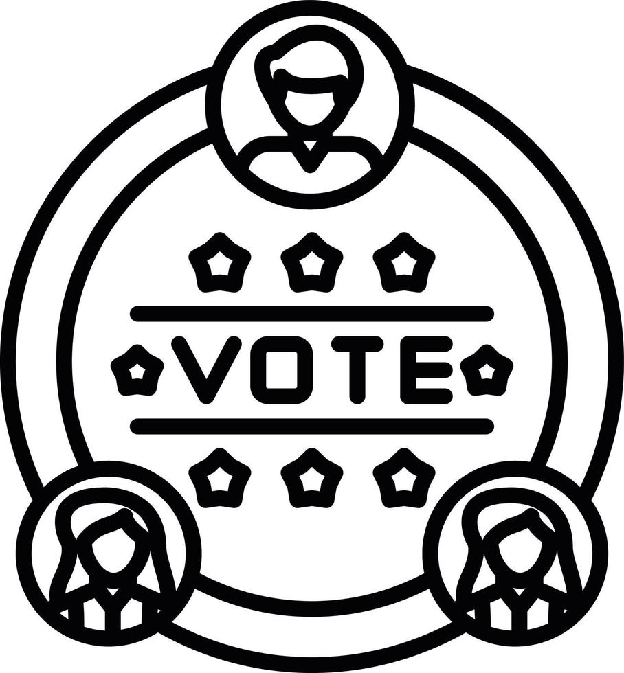 Wahlen kreatives Icon-Design vektor