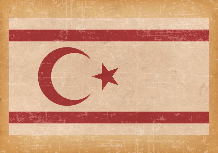 Grunge flagga av turkiska republiken norra Cypern vektor