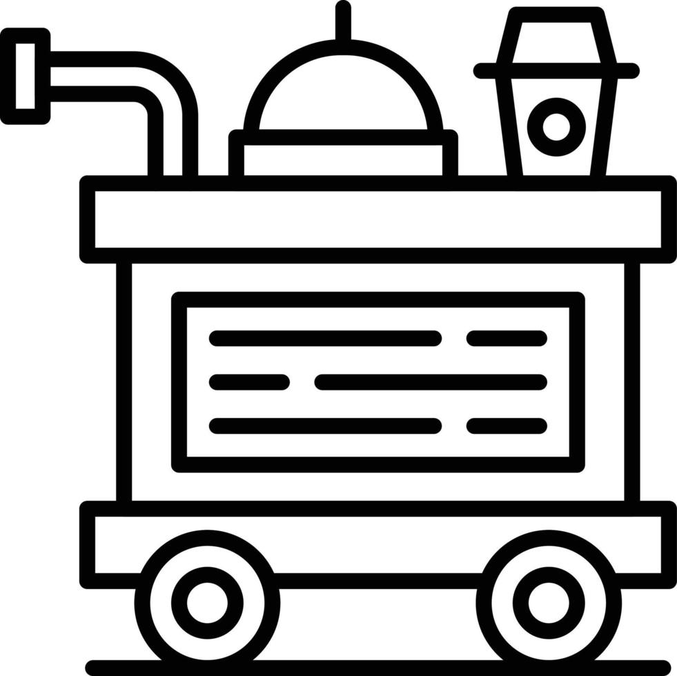 Food Trolley kreatives Icon-Design vektor