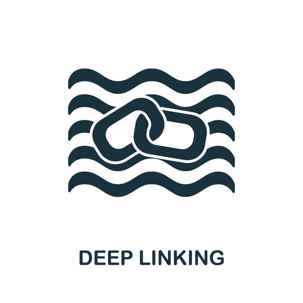 Deep-Linking-Symbol aus der Affiliate-Marketing-Sammlung. Einfaches Deep-Linking-Symbol für Vorlagen, Webdesign und Infografiken vektor