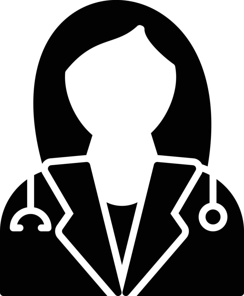 Damendoktor kreatives Icon-Design vektor