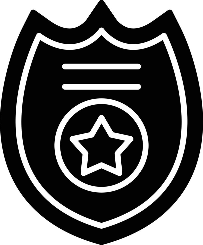 Polizeiabzeichen kreatives Icon-Design vektor