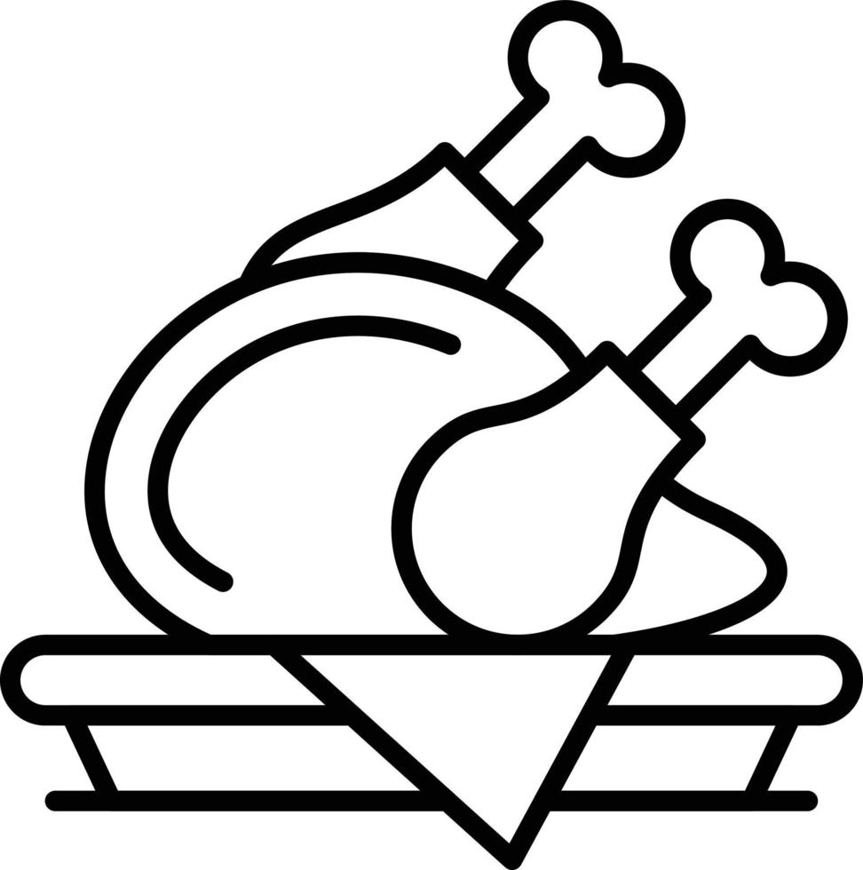 Hühnerbein kreatives Icon-Design vektor