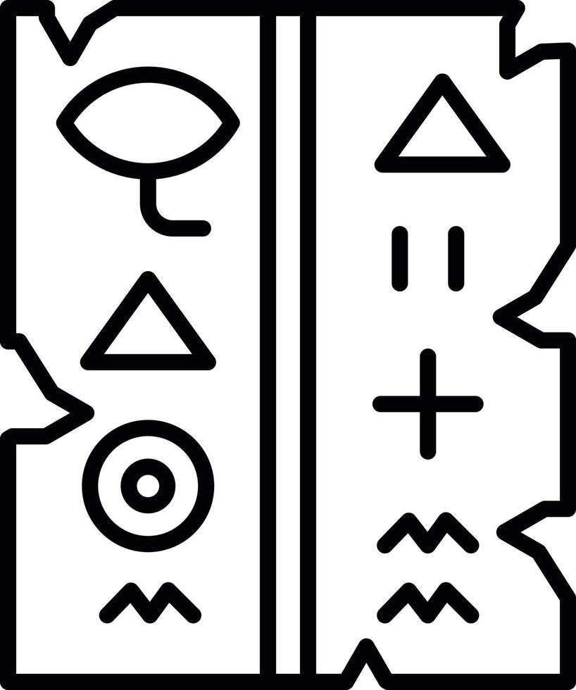 Hieroglyphe kreatives Icon-Design vektor