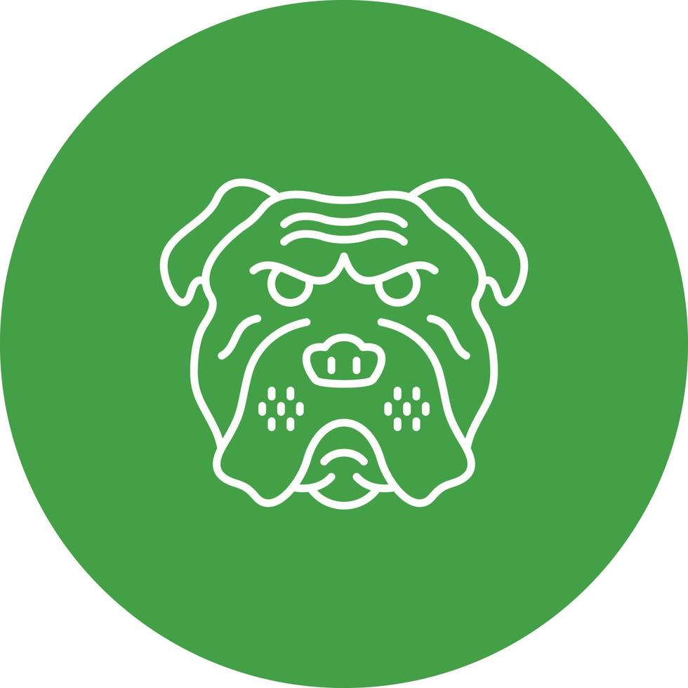 Bulldogge-Vektor-Symbol vektor