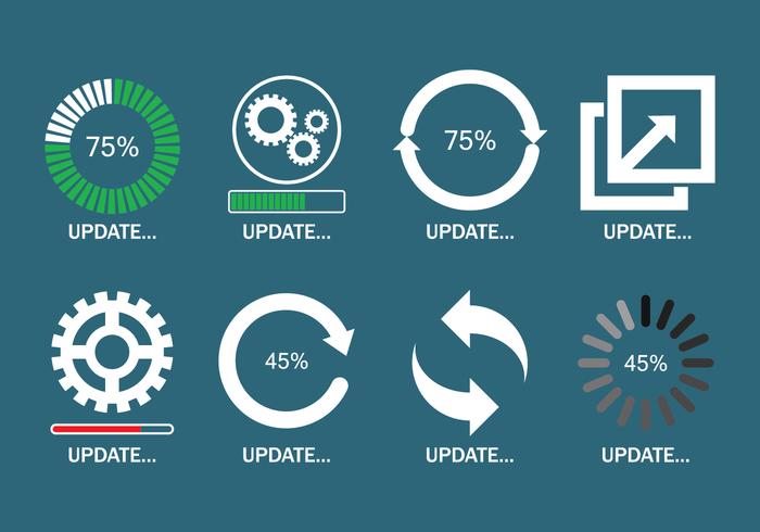 Update Icons Set vektor