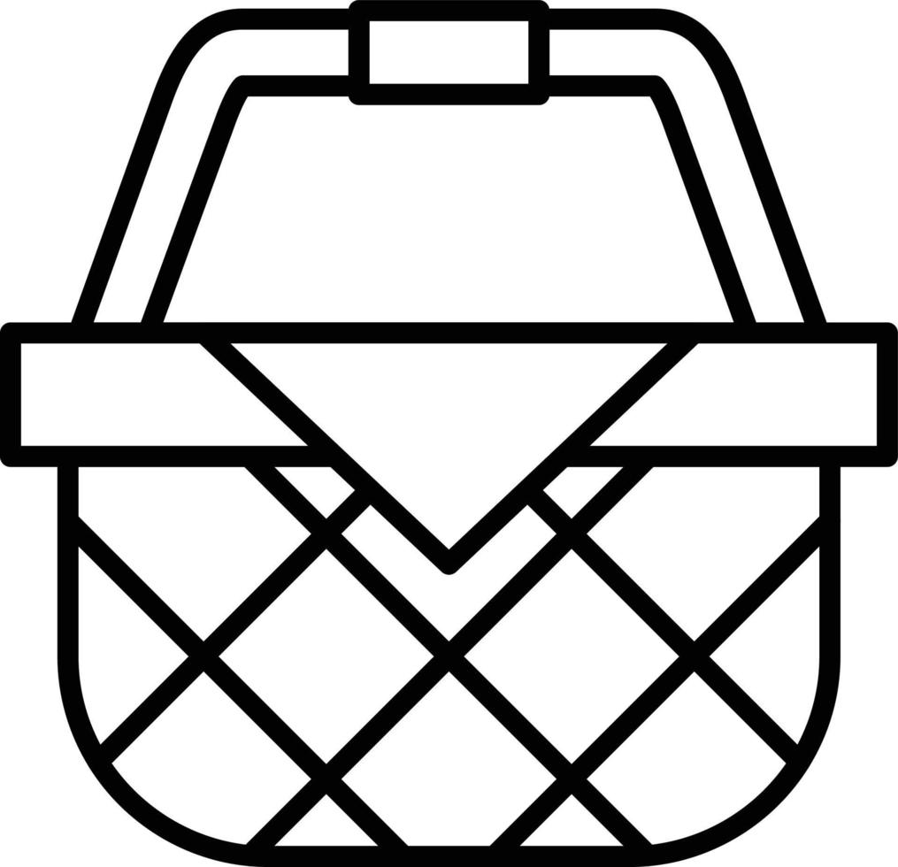 Picknickkorb kreatives Icon-Design vektor
