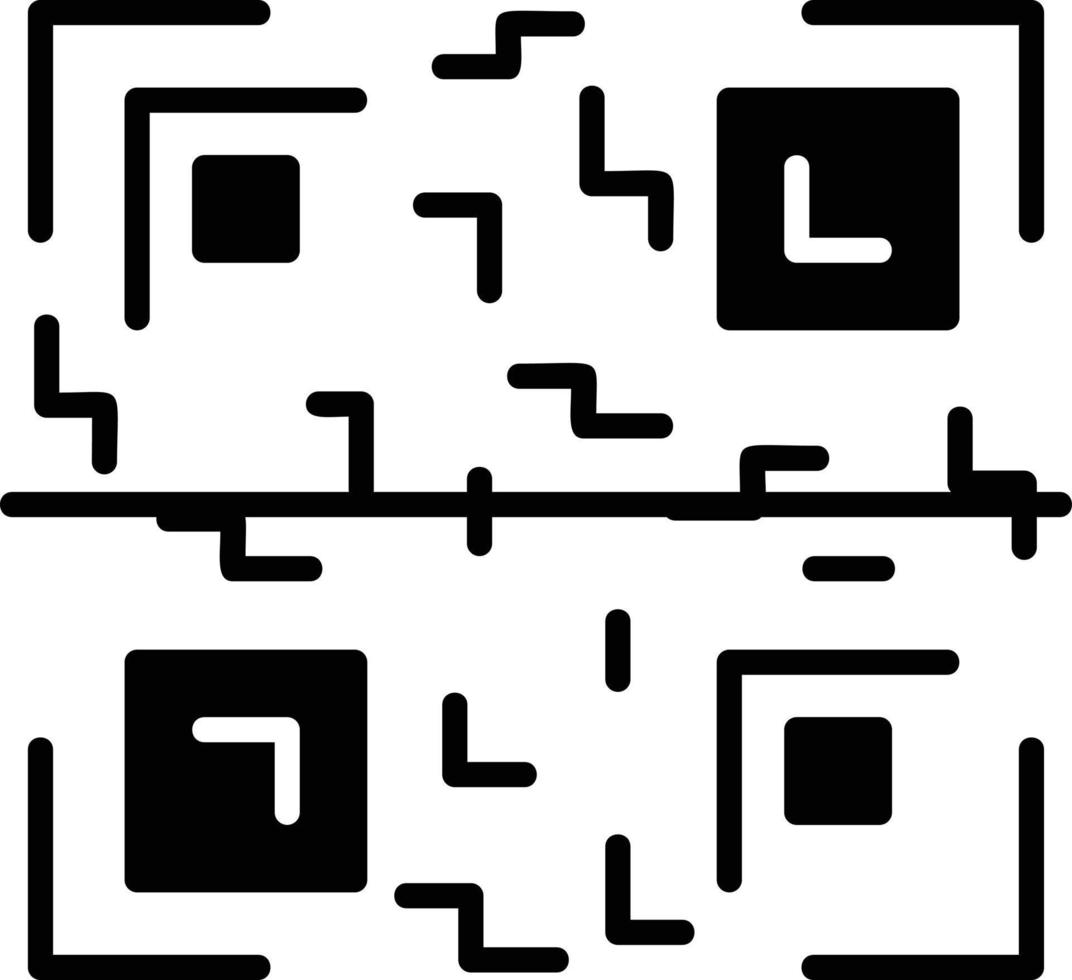 QR-Code kreatives Icon-Design vektor