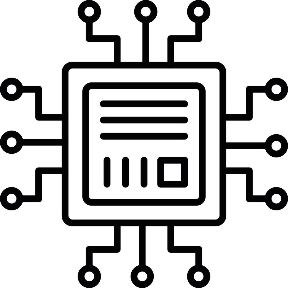 Mikrochip kreatives Icon-Design vektor