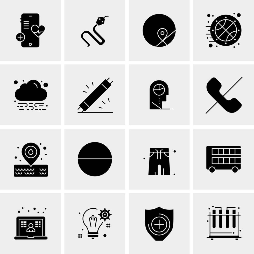 16 universelle Business-Icons Vektor kreative Icon-Illustration zur Verwendung in Web- und Mobilprojekten