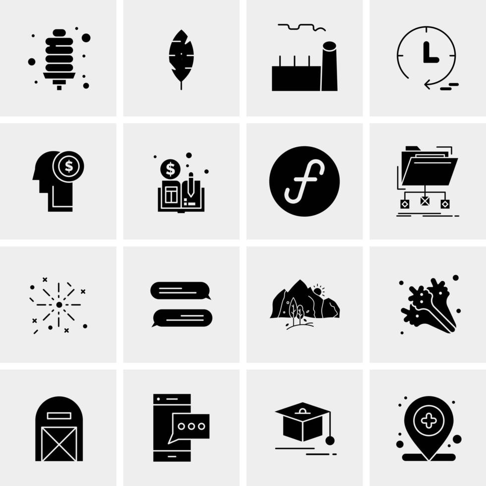 16 universelle Business-Icons Vektor kreative Icon-Illustration zur Verwendung in Web- und Mobilprojekten