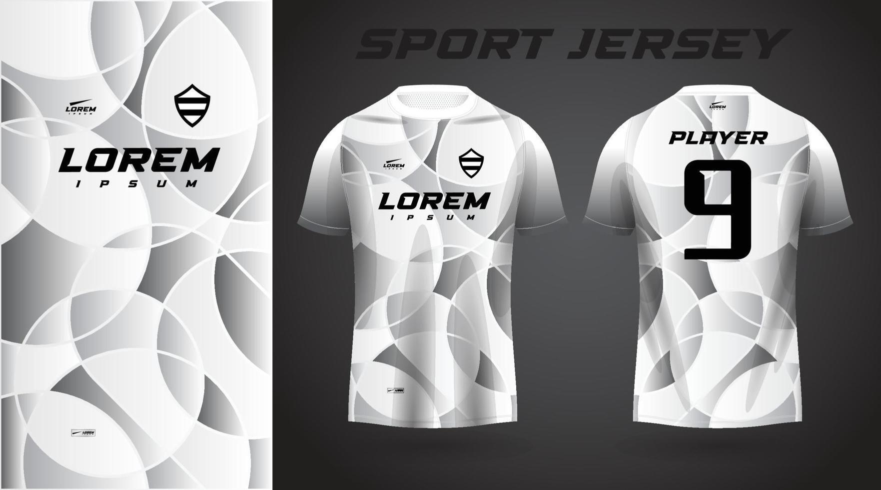 weißes T-Shirt Sport-Jersey-Design vektor