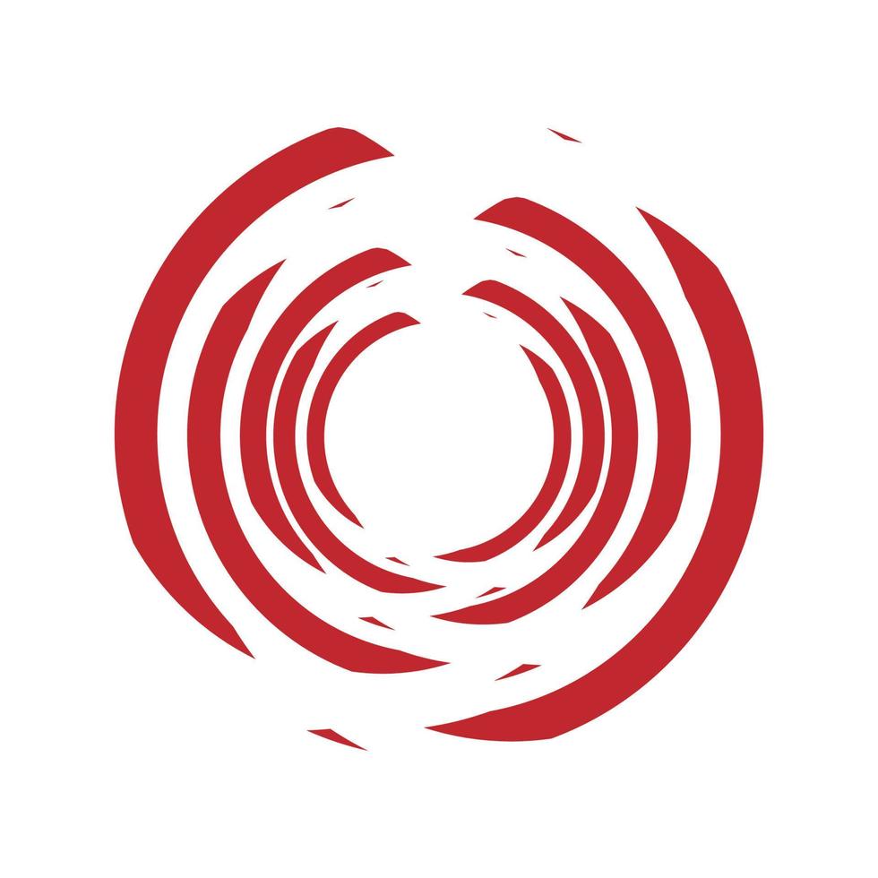 Hurrikan-Symbol-Icon-Illustrator. kann für Logos, Unternehmen, Websites und Firmen sowie Gaming-Logos verwendet werden vektor