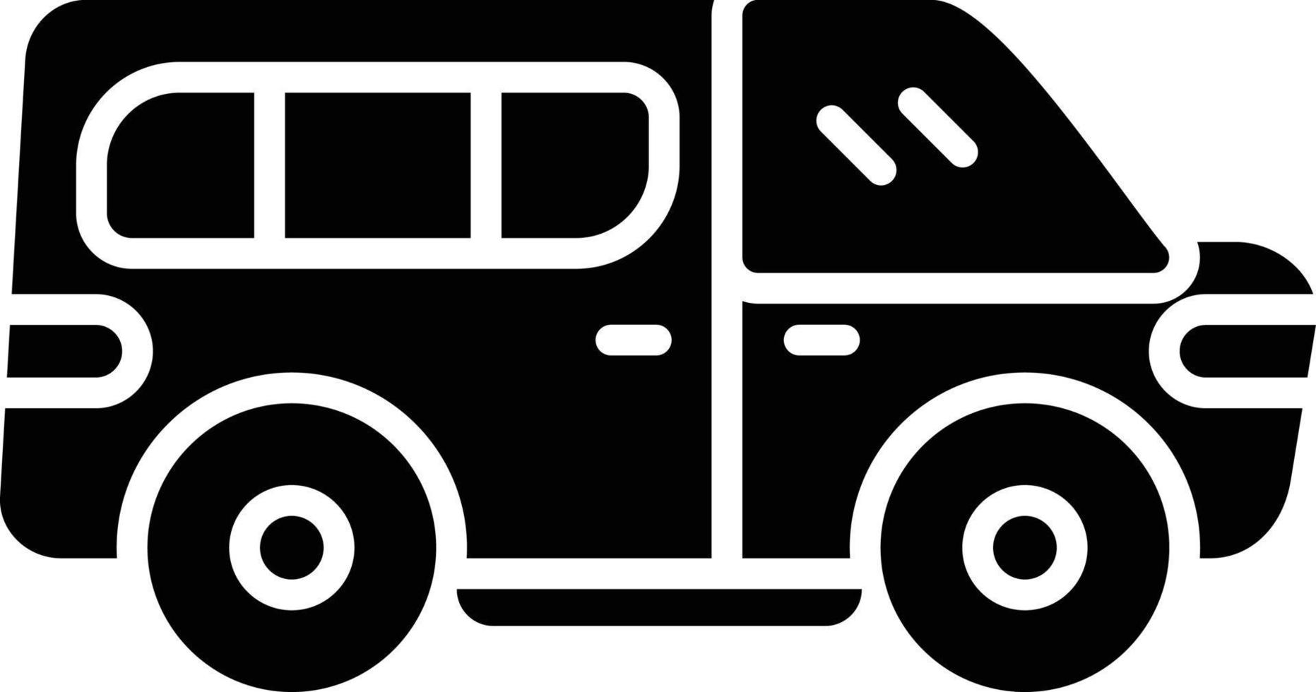 minibuss kreativ ikon design vektor