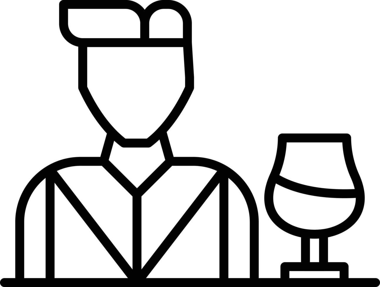 Barkeeper kreatives Icon-Design vektor