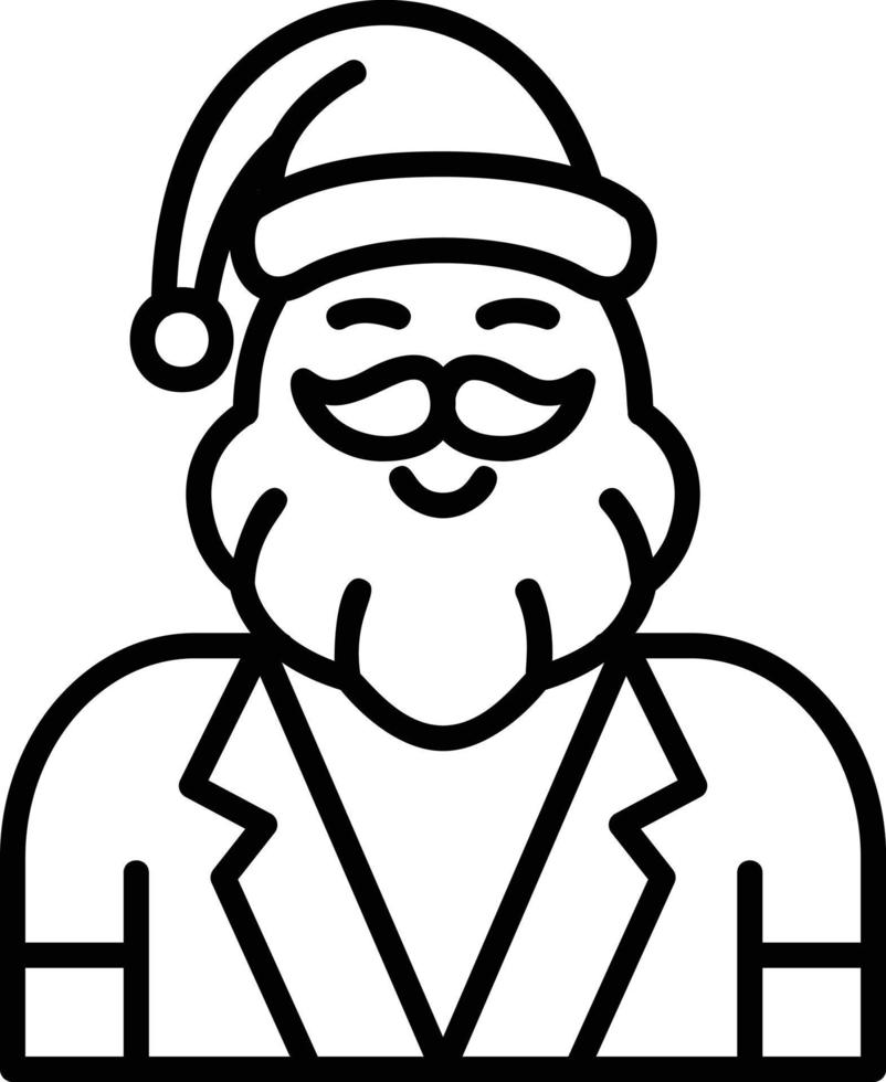 Weihnachtsmann kreatives Icon-Design vektor