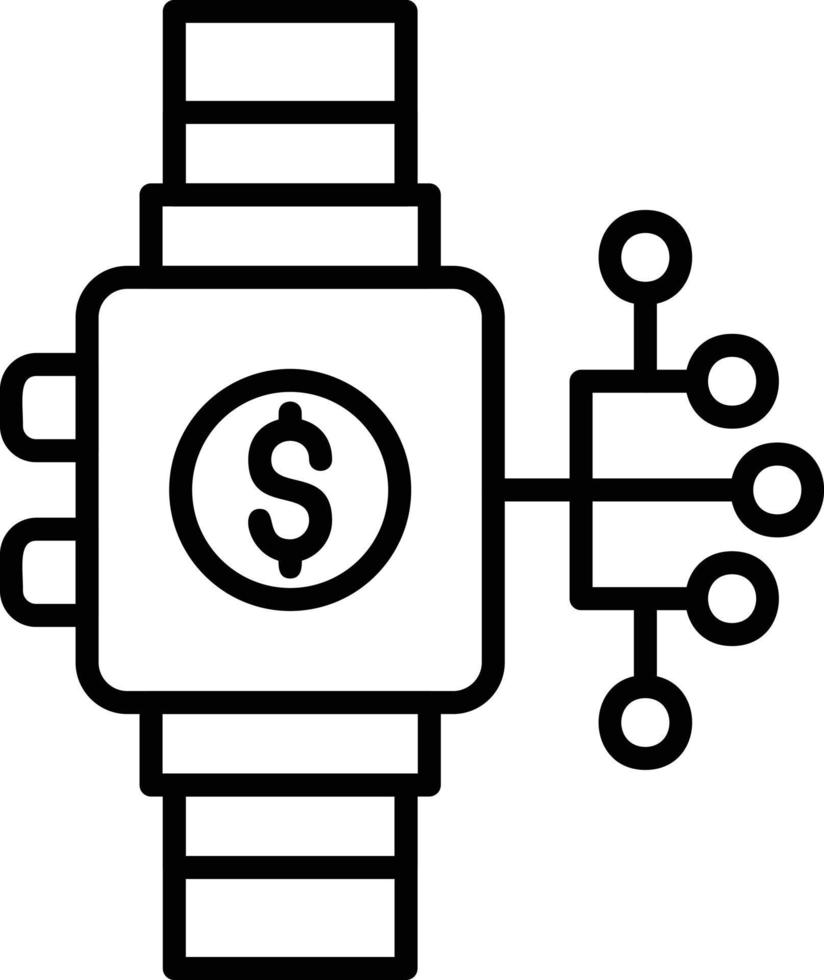 Smartwatch kreatives Icon-Design vektor