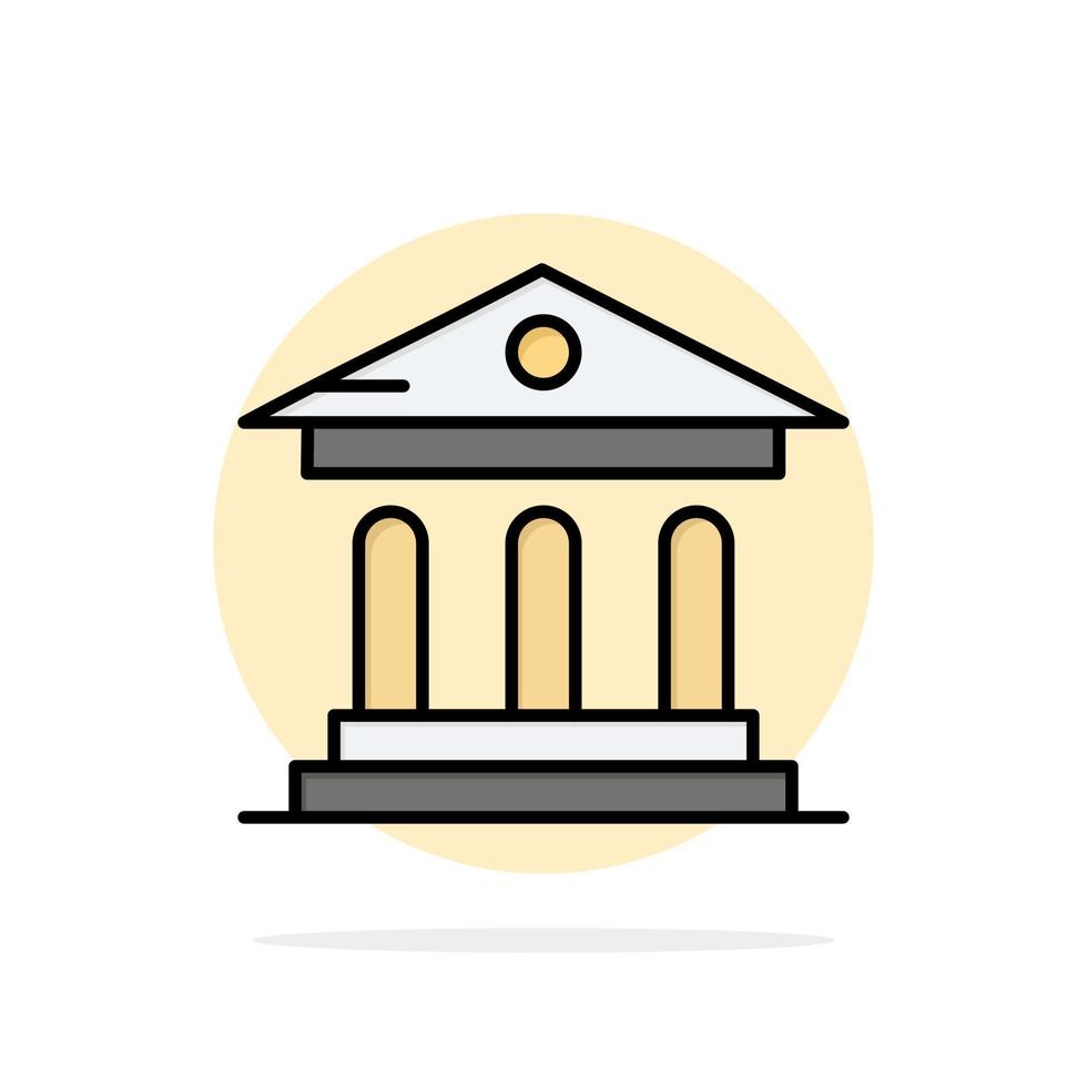 universitet Bank campus domstol abstrakt cirkel bakgrund platt Färg ikon vektor