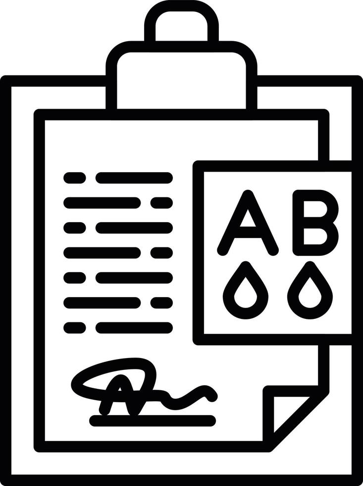 Blutgruppe ab kreatives Icon-Design vektor