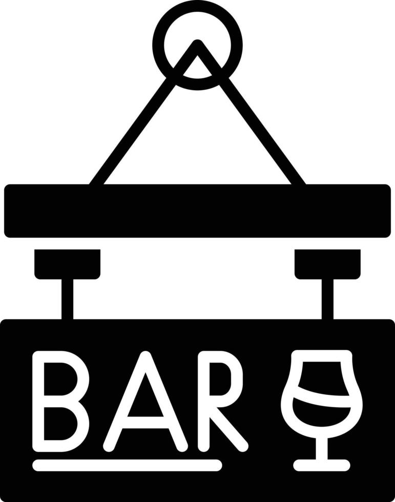 Bar-Schild kreatives Icon-Design vektor