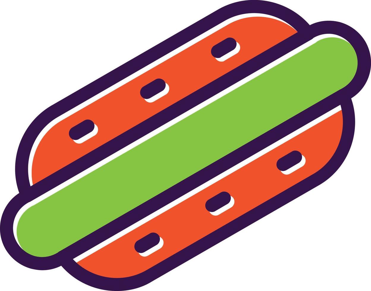 Hotdog-Vektor-Icon-Design vektor