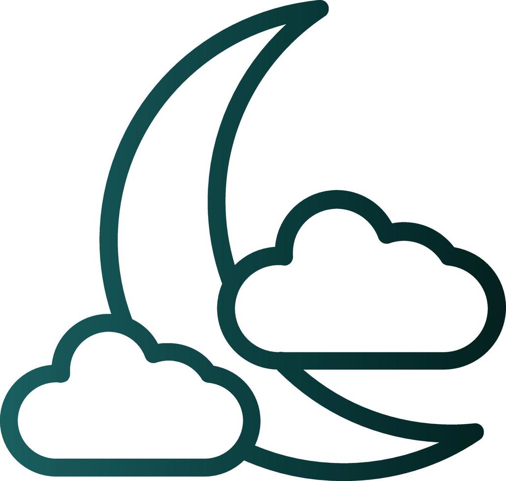 Cloud-Mond-Vektor-Icon-Design vektor