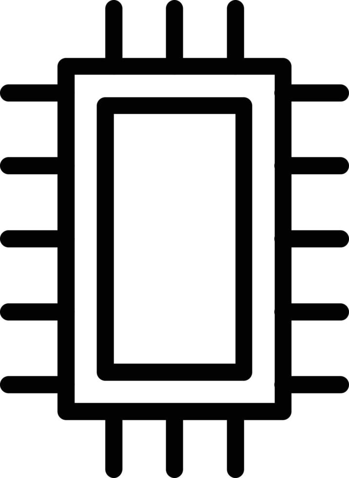 Mikrochip-Vektor-Icon-Design vektor