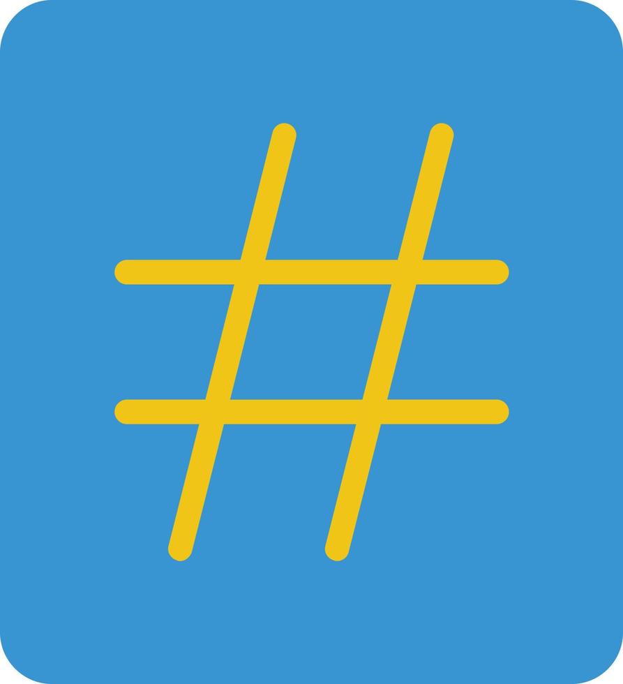 Hashtag-Vektor-Icon-Design vektor