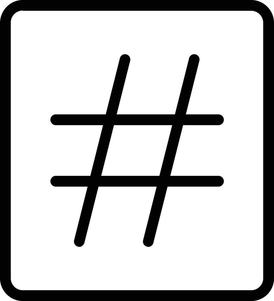 Hashtag-Vektor-Icon-Design vektor