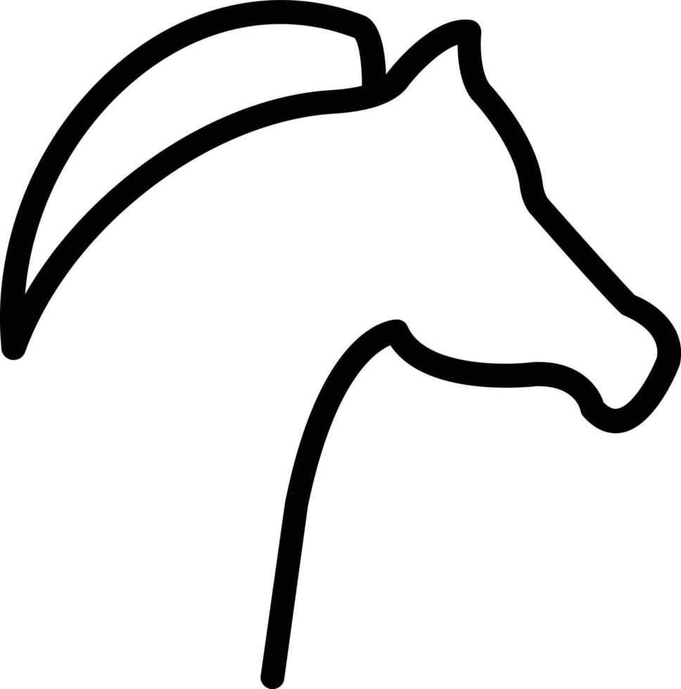 häst huvud vektor ikon design