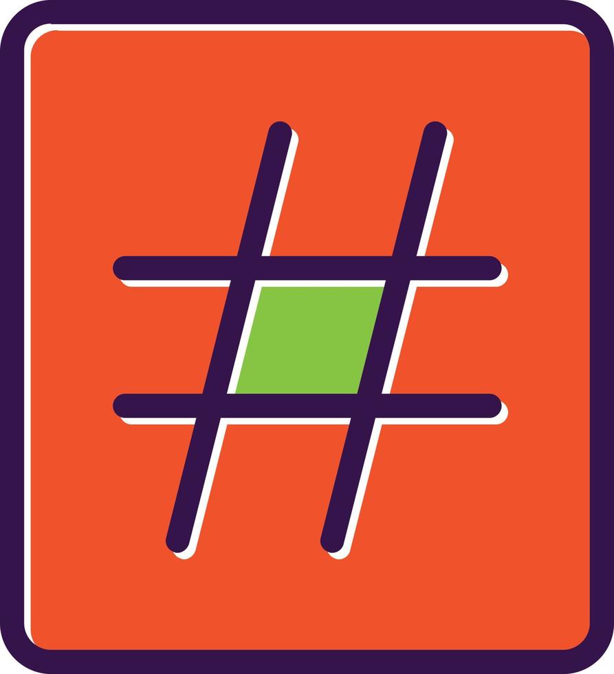 Hashtag-Vektor-Icon-Design vektor