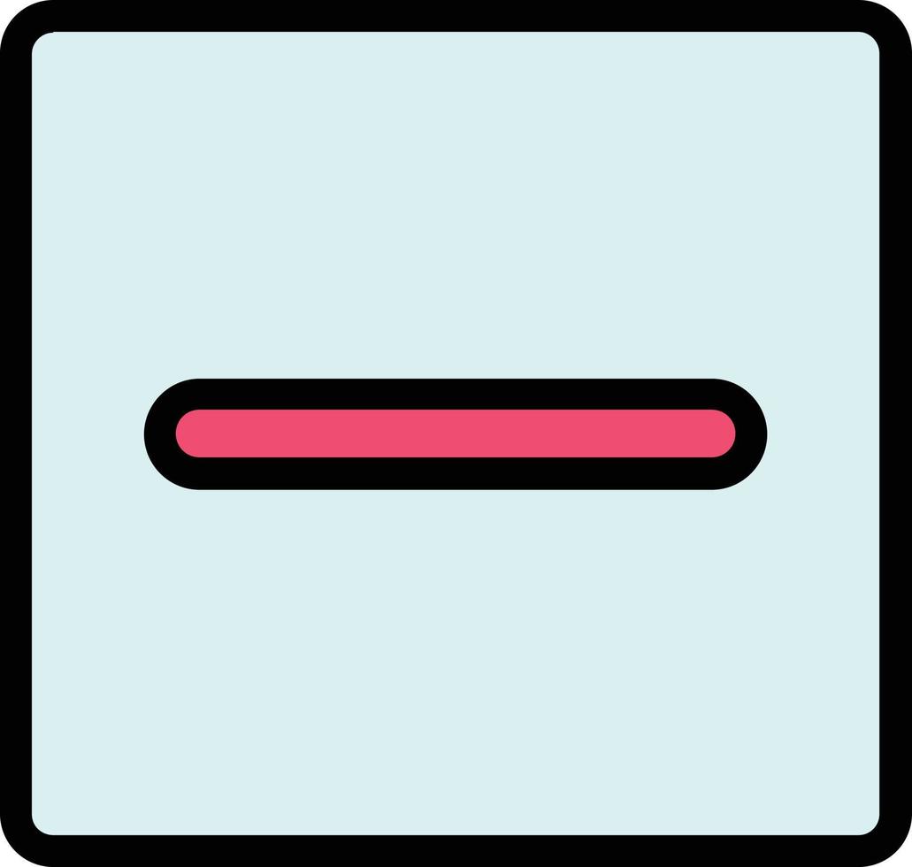 minus- fyrkant vektor ikon design