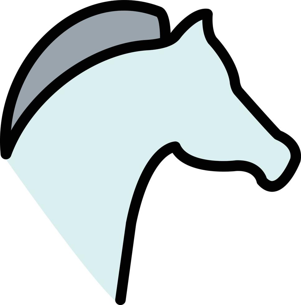 Pferdekopf-Vektor-Icon-Design vektor