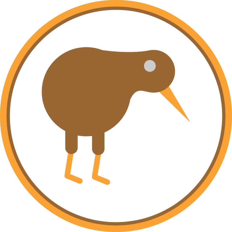 Kiwi-Vogel-Vektor-Icon-Design vektor