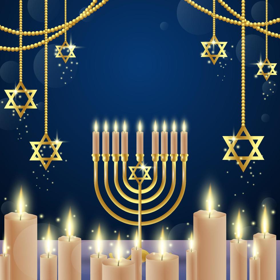 glad hanukkah bakgrund vektor