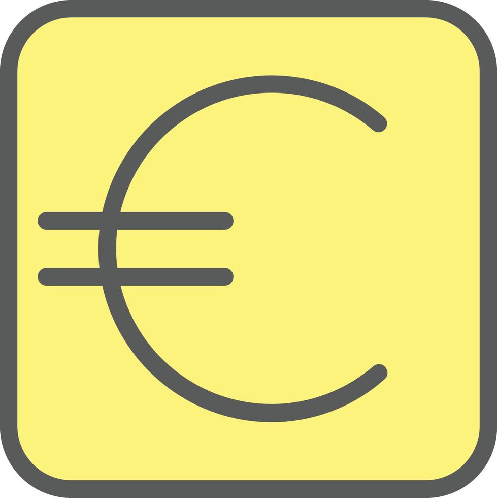 Euro-Zeichen-Vektor-Icon-Design vektor