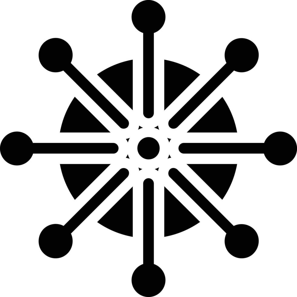 Dharmachakra-Vektor-Icon-Design vektor