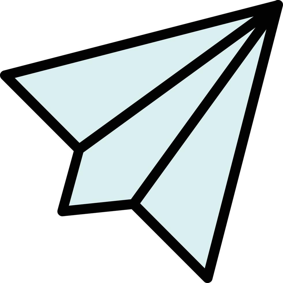 Papierflugzeug-Vektor-Icon-Design vektor