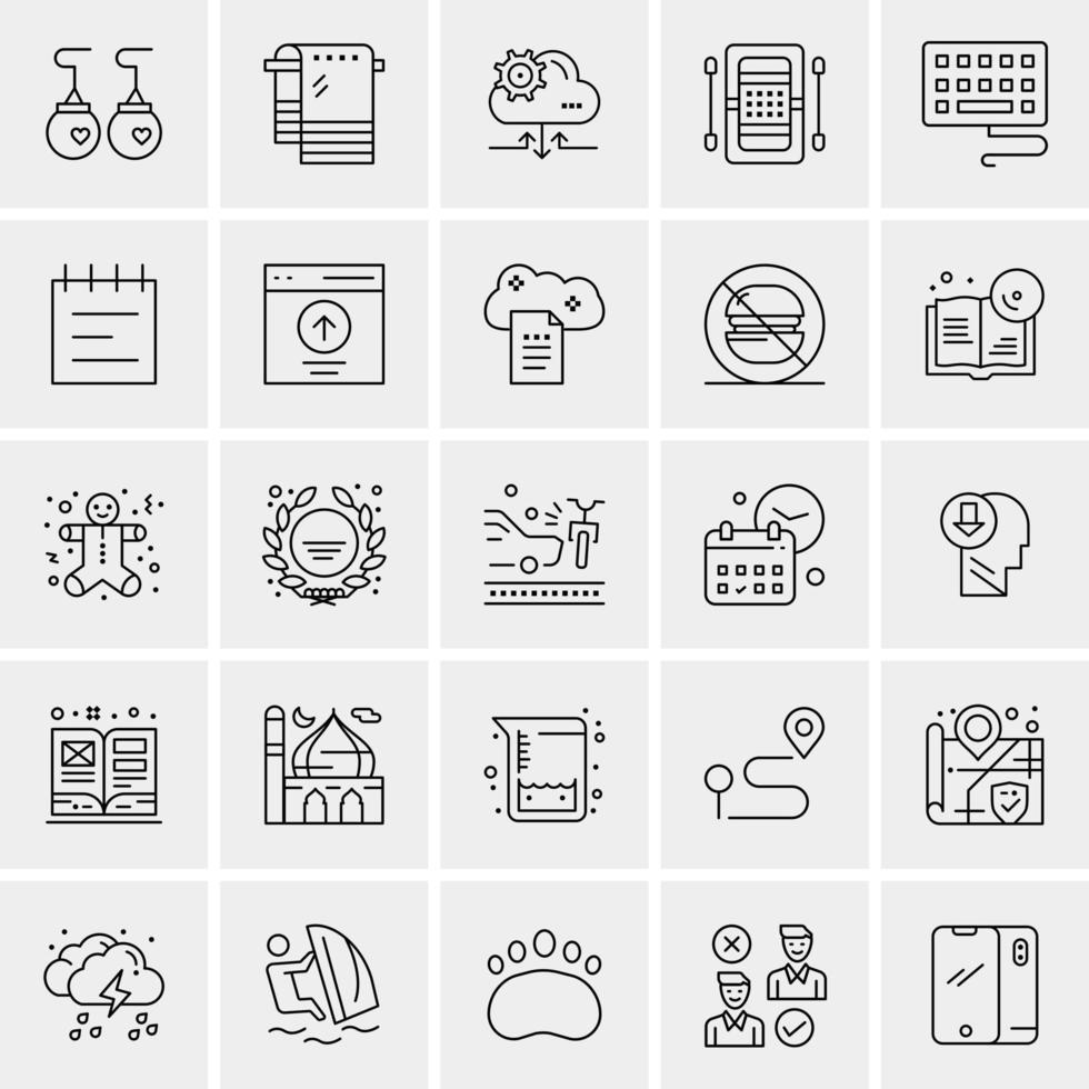 25 universelle Business-Icons Vektor kreative Icon-Illustration zur Verwendung in Web- und Mobilprojekten