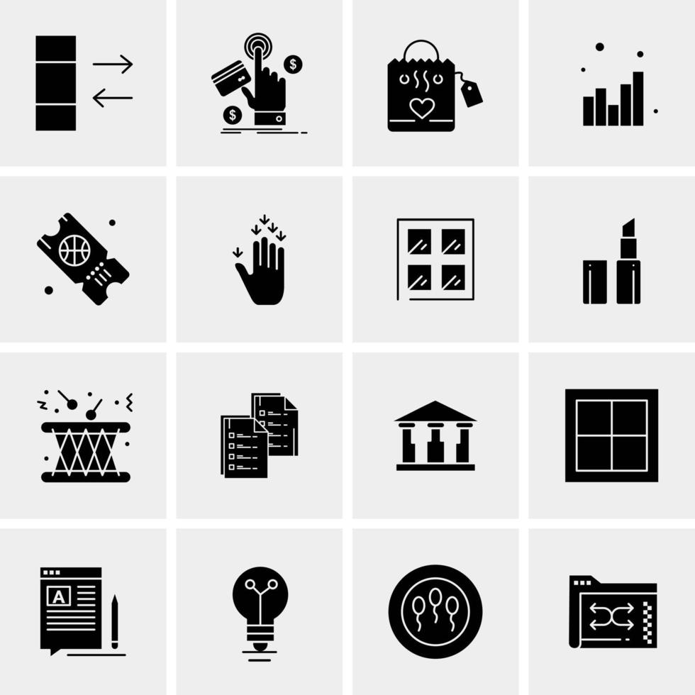 16 universelle Business-Icons Vektor kreative Icon-Illustration zur Verwendung in Web- und Mobilprojekten