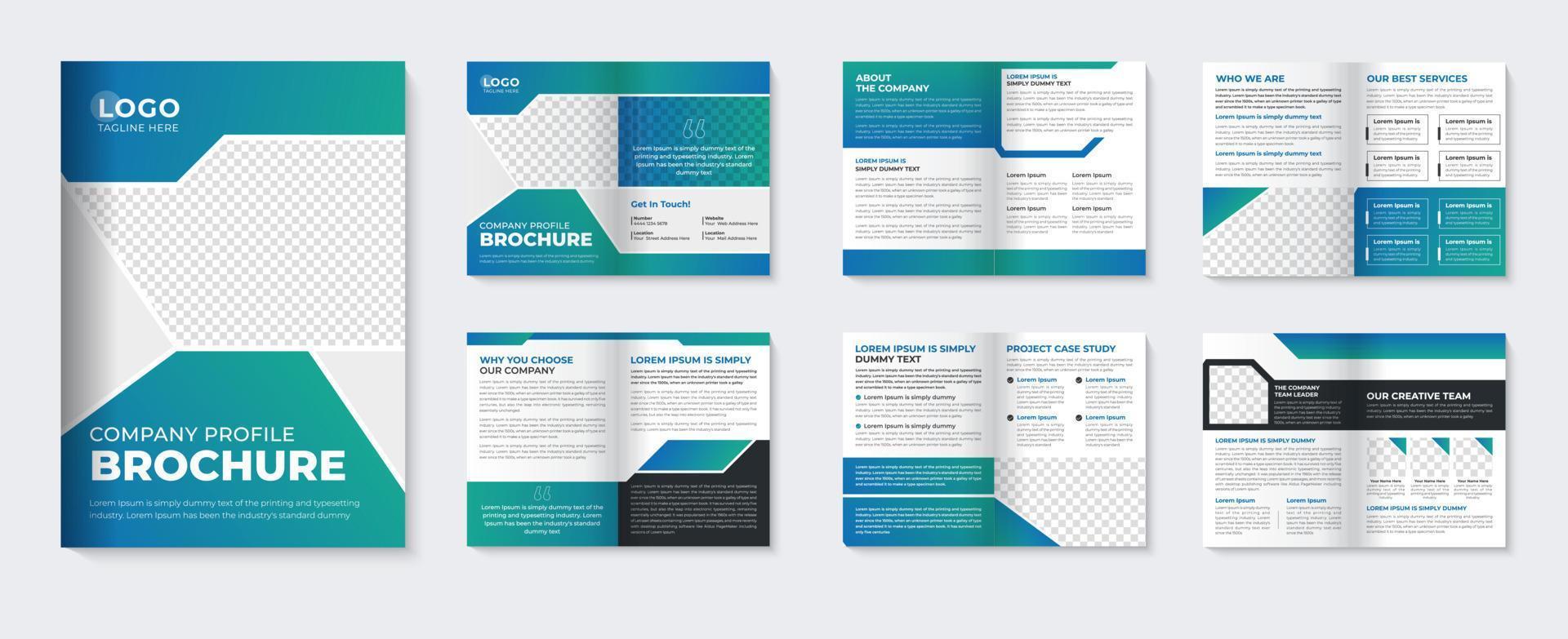 Business-Broschürenvorlage mit minimalistischem Booklet-Design für den Agentur-Pro-Download vektor