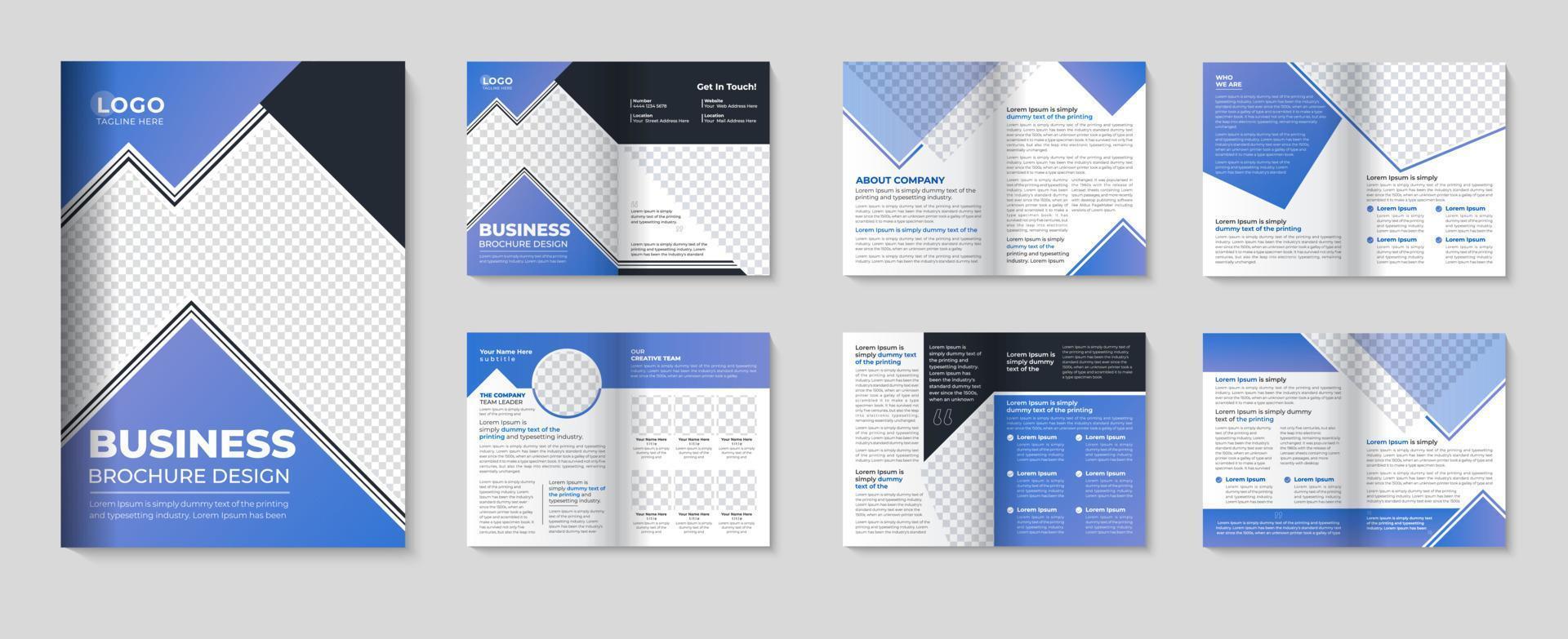 företags- broschyr mall med minimalistisk företag folder design för byrå proffs ladda ner vektor