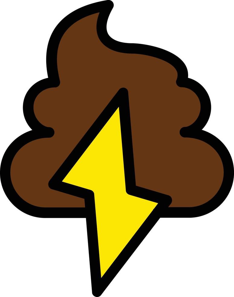 Poo-Sturm-Vektor-Icon-Design vektor