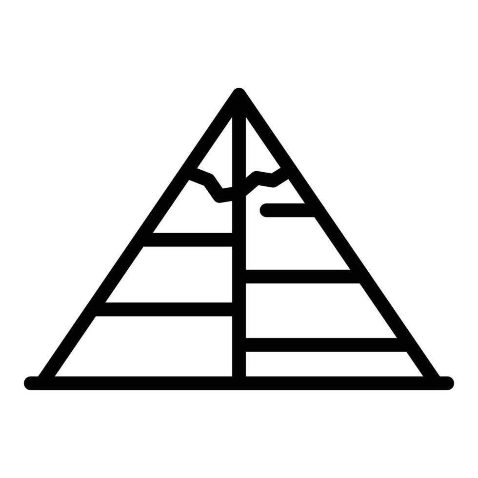 gizeh-pyramiden-symbol-umrissvektor. antikes Ägypten vektor