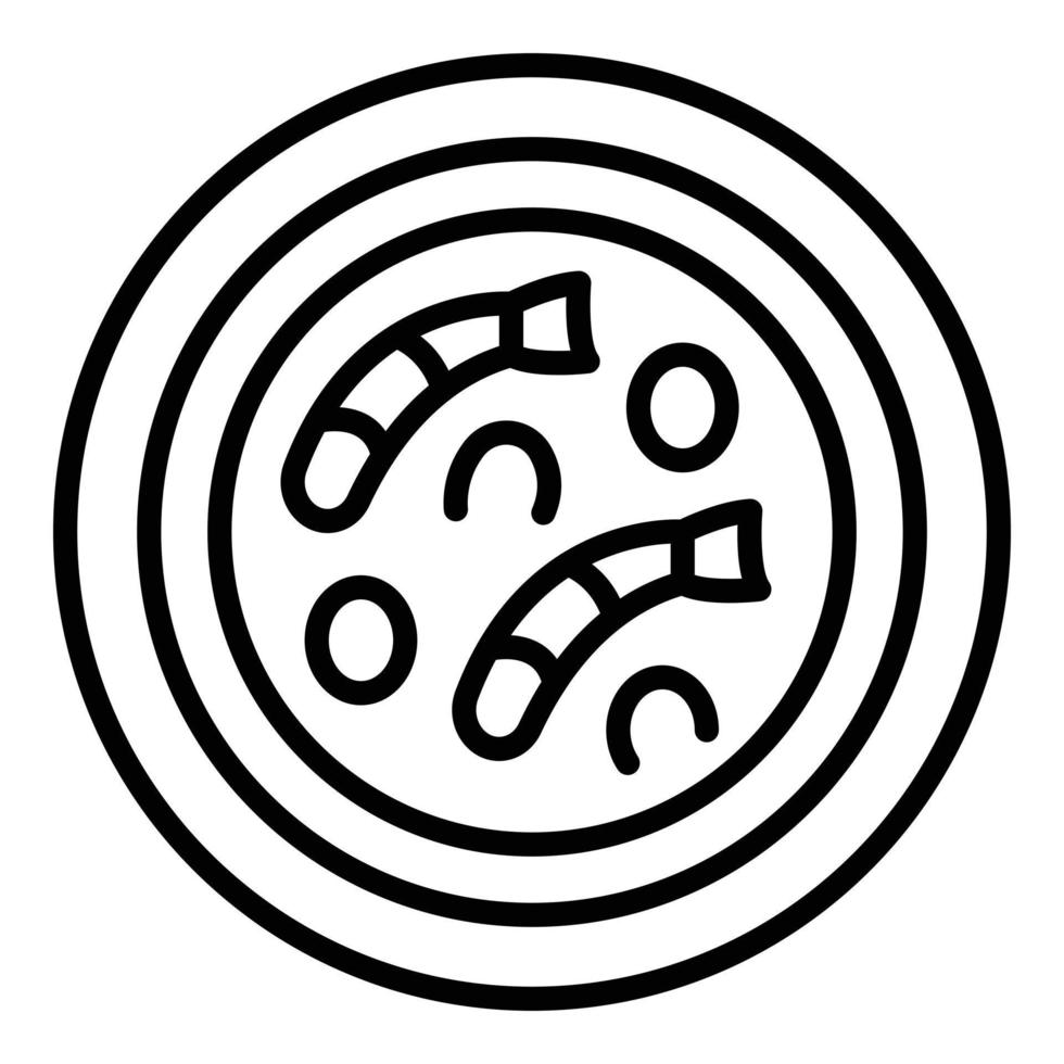 Spanien Paella Symbol Umrissvektor. spanisches Gericht vektor
